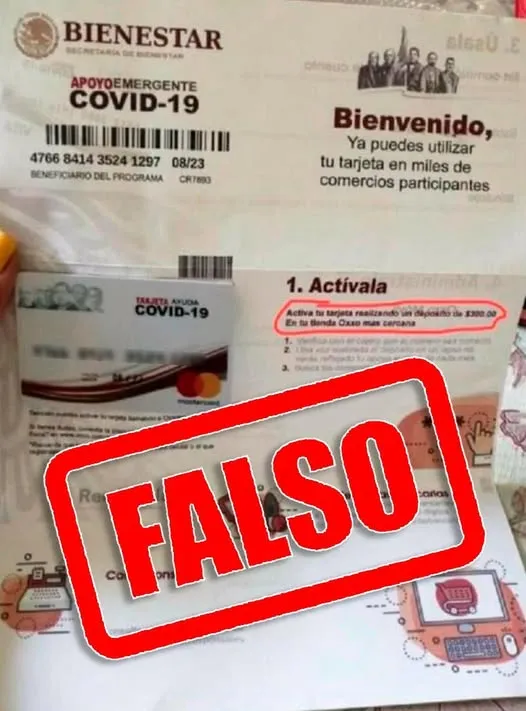 Cuidado con las tarjetas del Bienestar falsas en Hidalgo