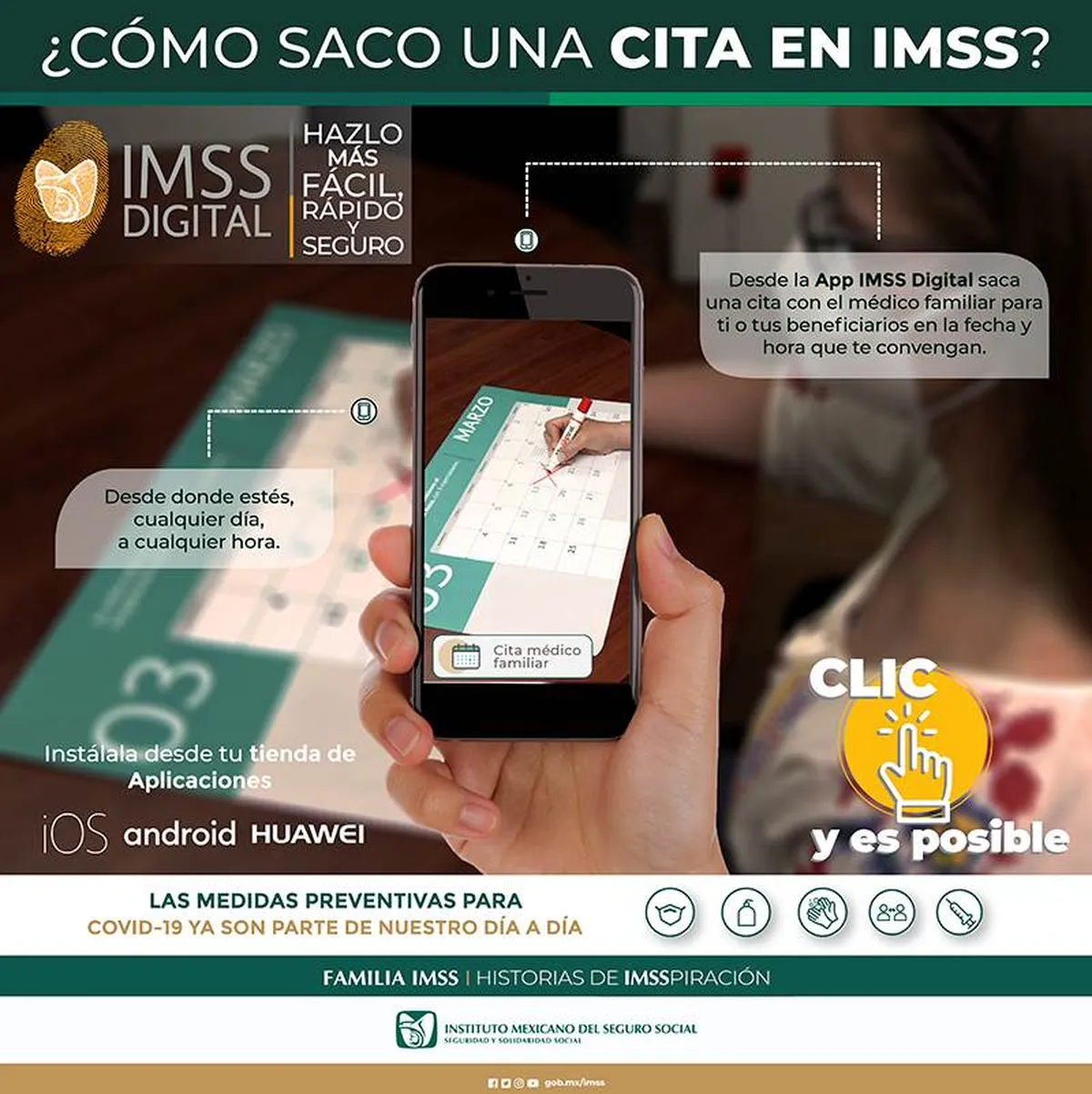 Agenda tu cita médica a través de IMSS Digital
