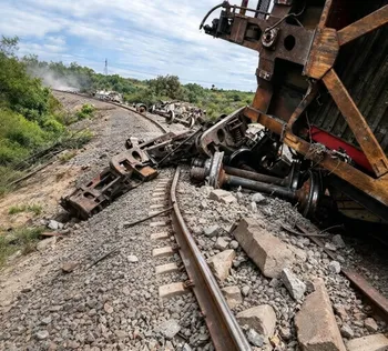 tren descarriló en San José Atlán, Huichapan