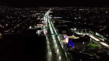 Nuevas luminarias LED instaladas en el bulevar Luis Donaldo Colosio de Pachuca.