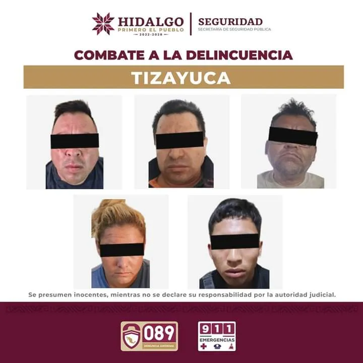 Tizayuca: detienen a seis personas, incluido un menor de edad tras diversos cateos