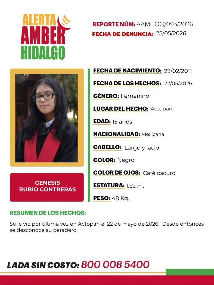 Alerta Amber: Se busca a Genesis y Suri Saraí Rubio, desaparecieron en Actopan