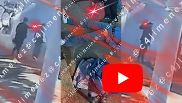 Cámaras de seguridad captaron el momento en que Sergio “N” disparó contra su pareja en la alcaldía Miguel Hidalgo.