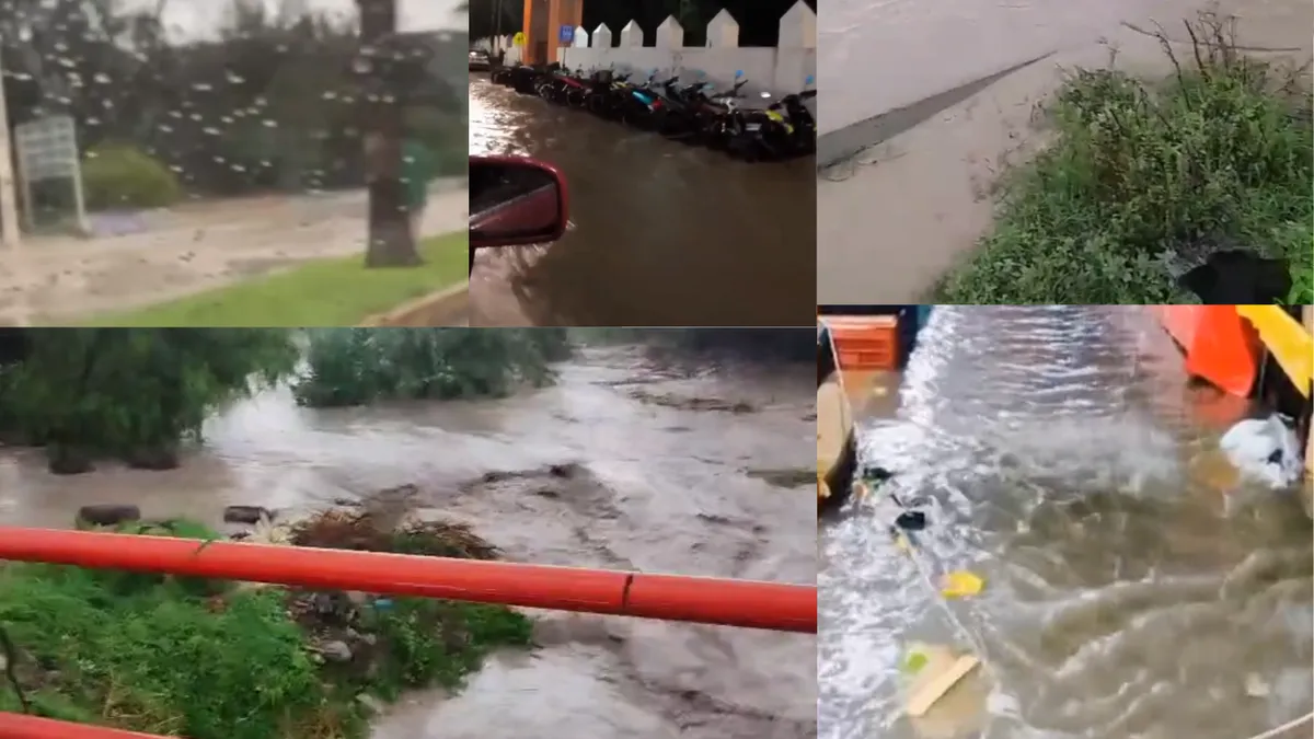 Desbordamiento de canal en Ixmiquilpan causa inundaciones y afectaciones viales