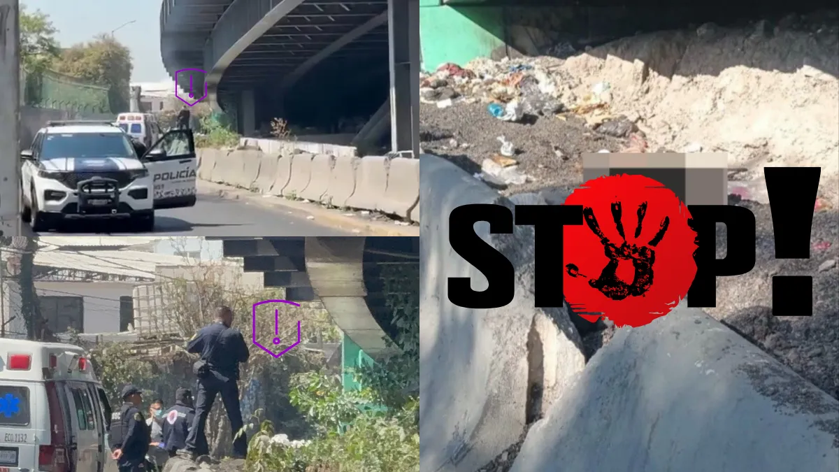 Zona acordonada en Agrícola Pantitlán tras el hallazgo de una mujer muerta bajo puente de Periférico.