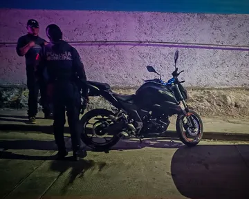 Motocicleta Italika recuperada
