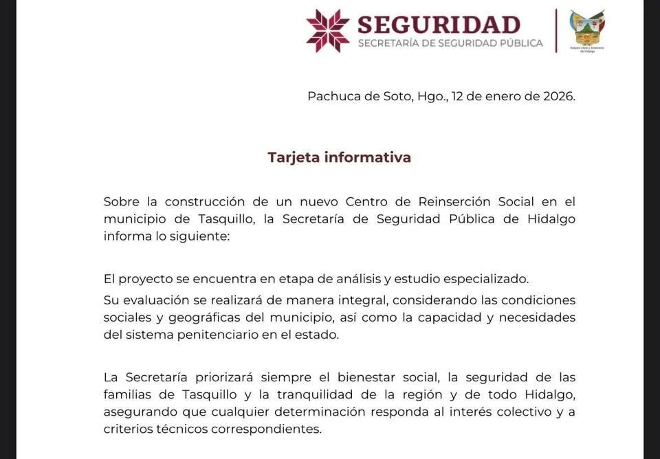 Vuelven las protestas en Tasquillo por el Cereso: habitantes piden frenar el proyecto