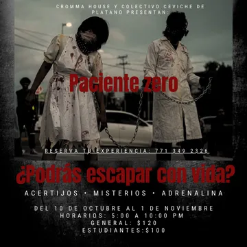 Paciente Zero caracterizado como zombis en Pachuca.