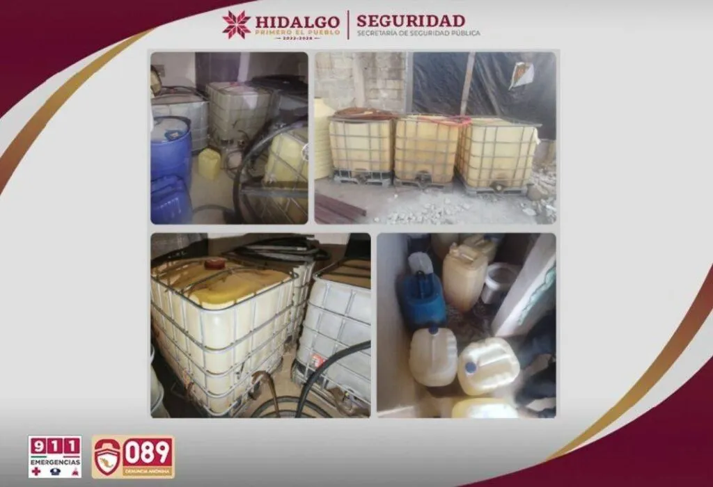 SSPH asegura predio donde se almacenaba droga e hidrocarburo en Tepetitlán