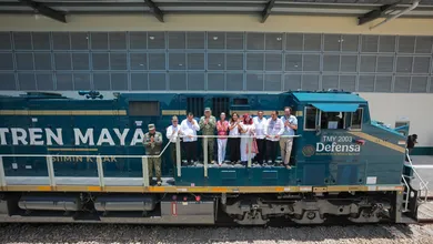 Sheinbaum anuncia la llegada de las primeras 12 locomotoras del Tren Maya