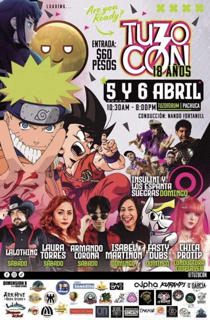 Celebrará Tuzocón evento lleno de cultura pop y entretenimiento en Hidalgo