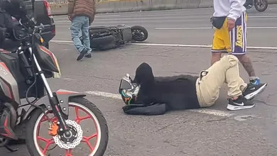 Accidente de motociclista en México-Pachuca