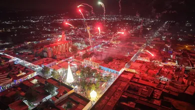 encendido de árbol navideño en Zempoala