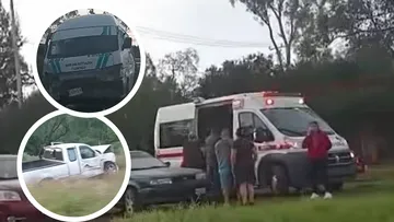 Accidente entre Urvan y camioneta en Tulancingo