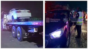 Operativo de alcoholimetría sobre la carretera México–Pachuca, en Tizayuca.