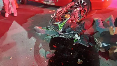 Motocilista lesionado por choque en Ixmiquilpan