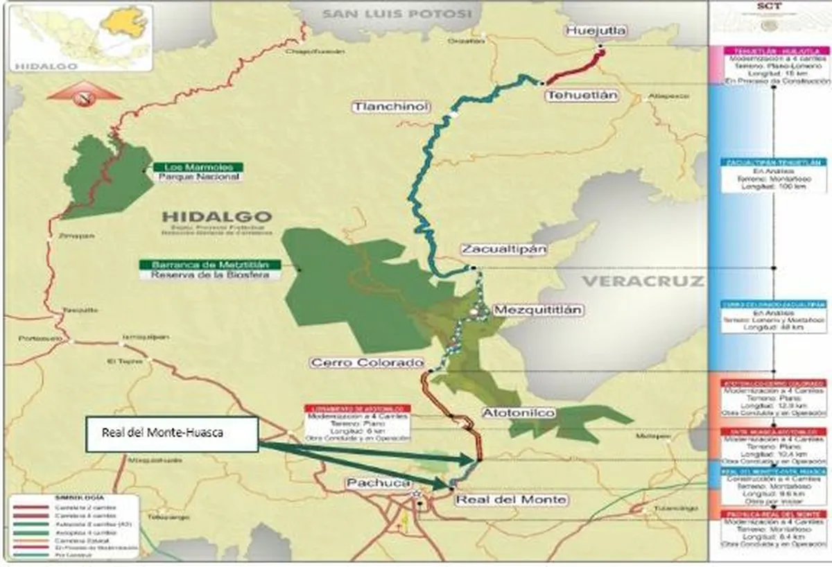 Cancelan concesión para construir la carretera Real del Monte – Huasca