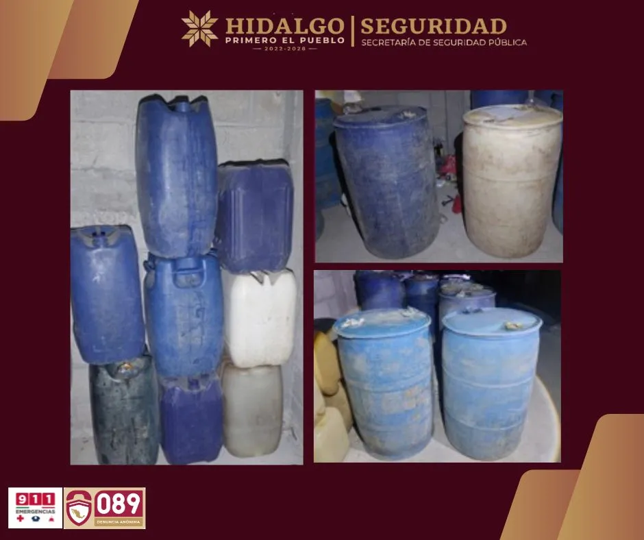 Operativo en Hidalgo deja 3 detenidos y aseguramiento de huachicol