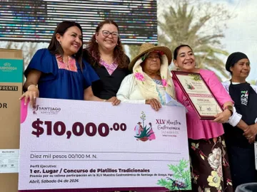 Premiación de la muestra gastronómica en Santiago de Anaya