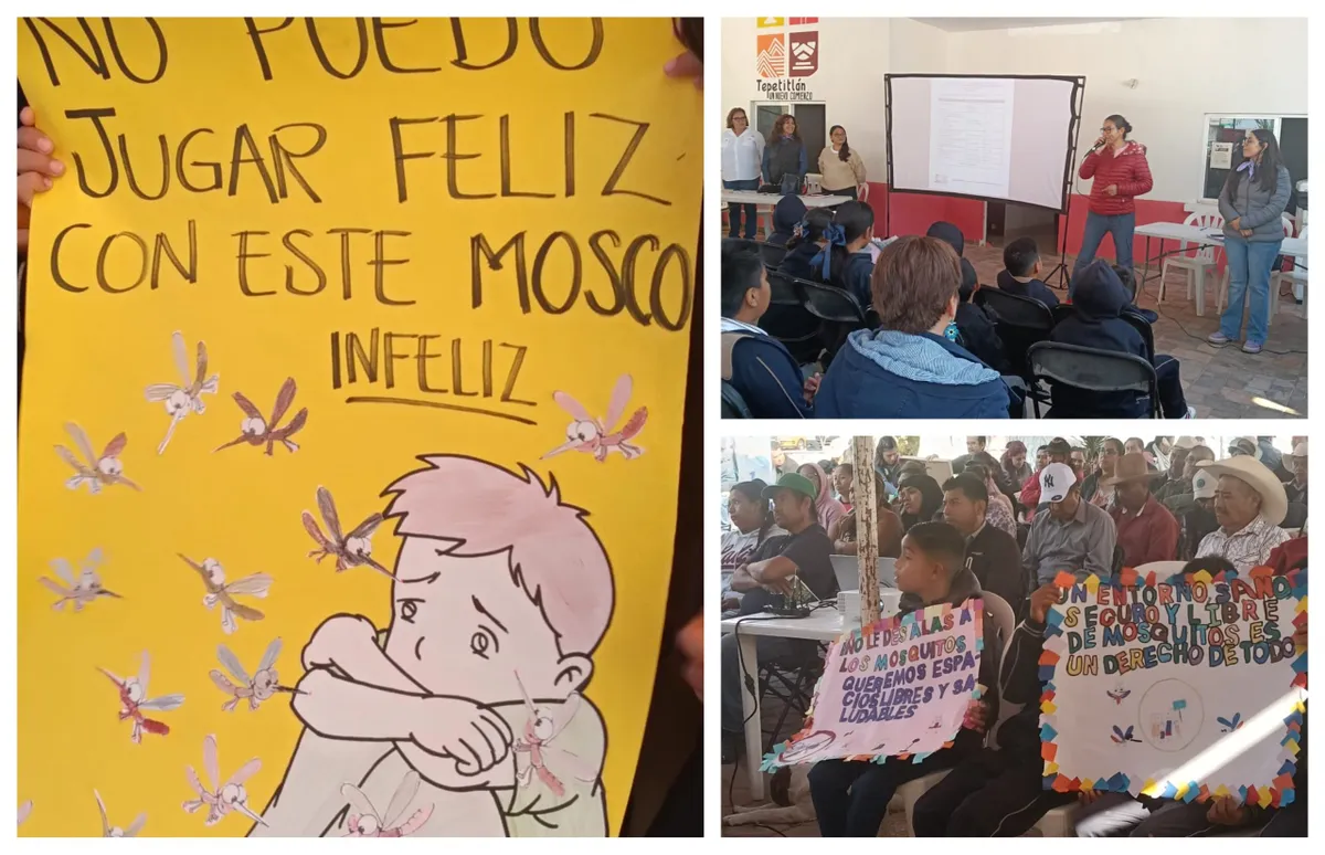 Niños exigen a Semarnat acciones contra plaga de moscos en la presa Endhó