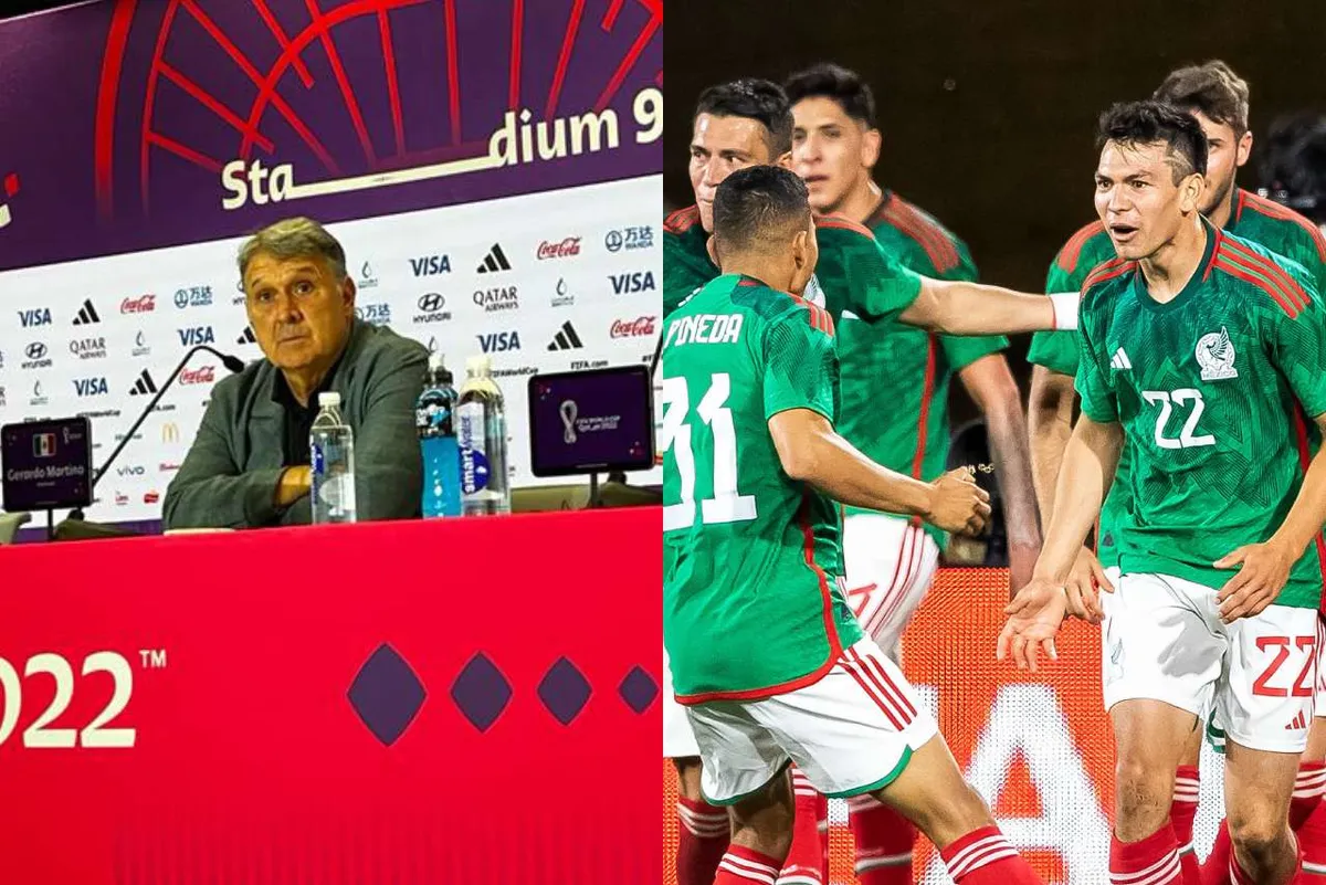Foto de Gerardo Martino, 'Chucky' Lozano y miembros de la Selección Mexicana.