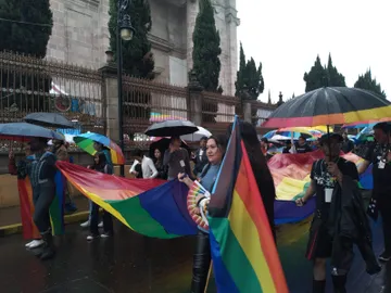 Bajo la lluvia se realizó la segunda marcha del orgullo LGBT+ en Tulancingo