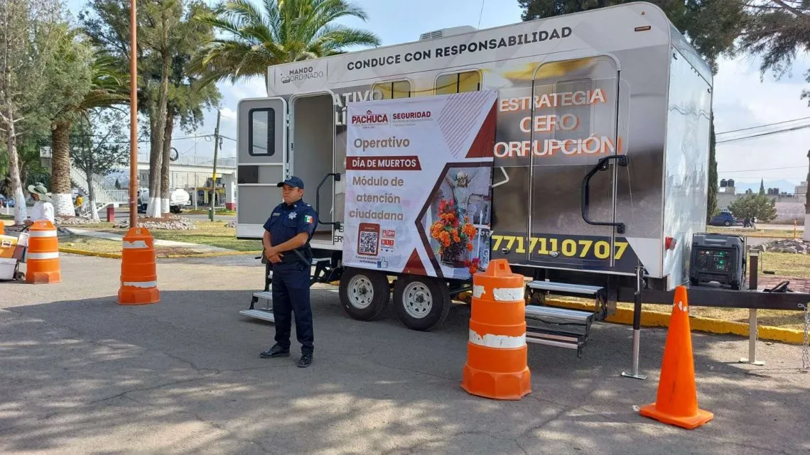 Pachuca refuerza operativo de seguridad para Día de Muertos