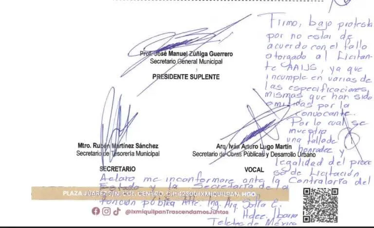 Acusan irregularidades en licitación de luminarias en Ixmiquilpan, gobierno las refuta