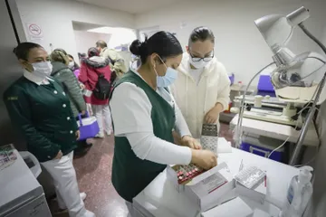 Aplicación de vacuna contra el sarampión