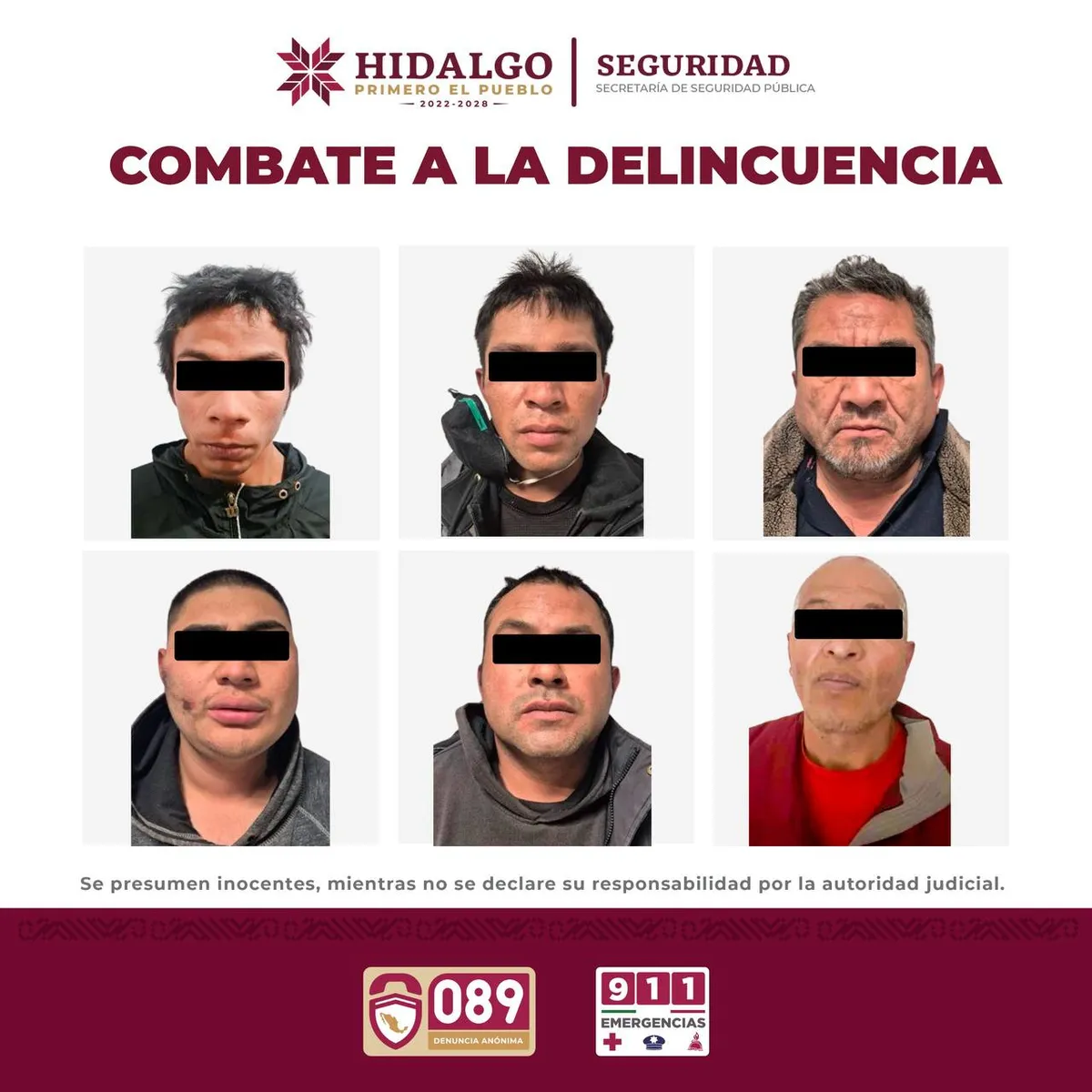 SSPH captura a banda de dedicada al robo de casa-habitación en Pachuca