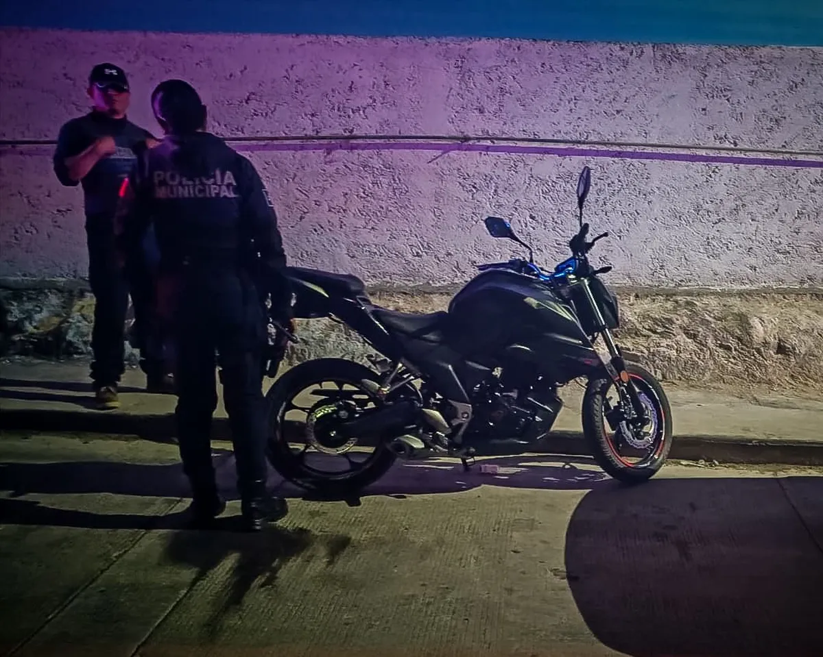 Motocicleta Italika recuperada