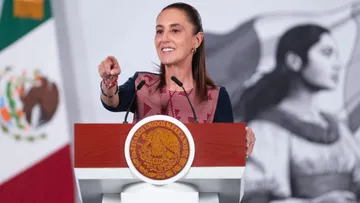 La presidenta Claudia Sheinbaum durante el anuncio del informe nacional y medidas rumbo al Mundial de futbol.