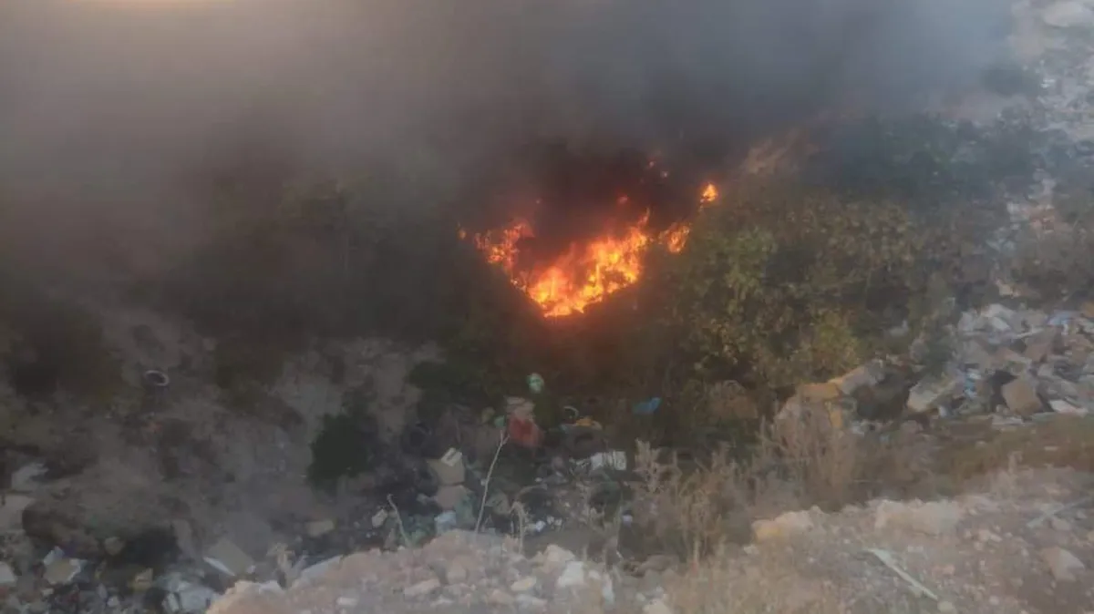 Reportan incendio en ejido de Mixquiahuala