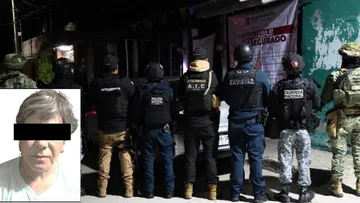 Operativo de seguridad durante un cateo en la colonia El Tildio, en Tolcayuca, Hidalgo.