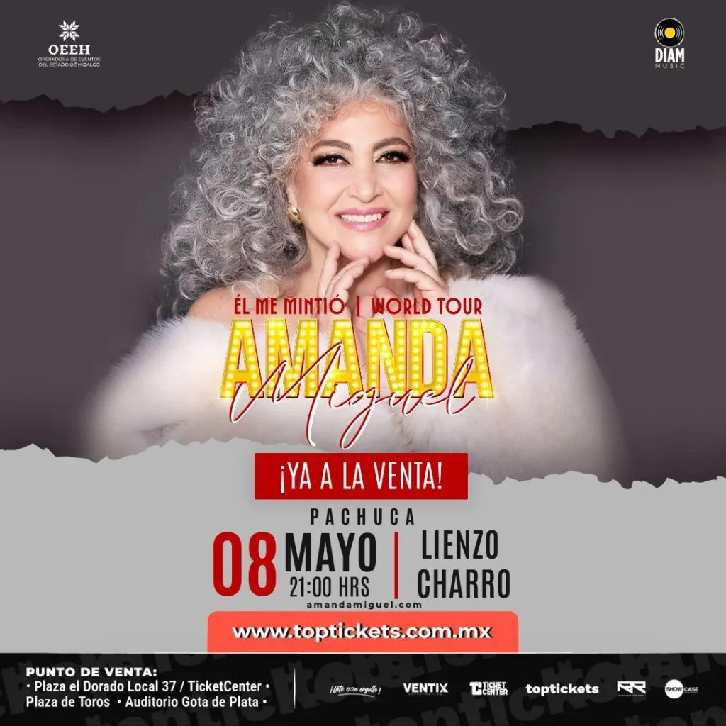 Amanda Miguel en Pachuca: fecha, boletos y detalles del concierto
