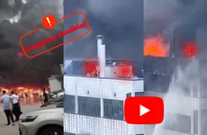 Equipos de emergencia trabajaron en la fábrica de calzado donde un incendio dejó 28 personas fallecidas en China.
