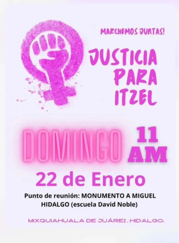 Convocan a marcha por feminicidio en Mixquiahuala