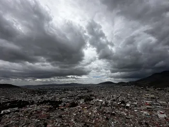 Lluvias fuertes y nubes de tormenta en Hidalgo.