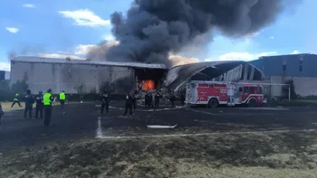 Zona industrial de Toluca donde se registró el desplome de una avioneta cerca del aeropuerto.