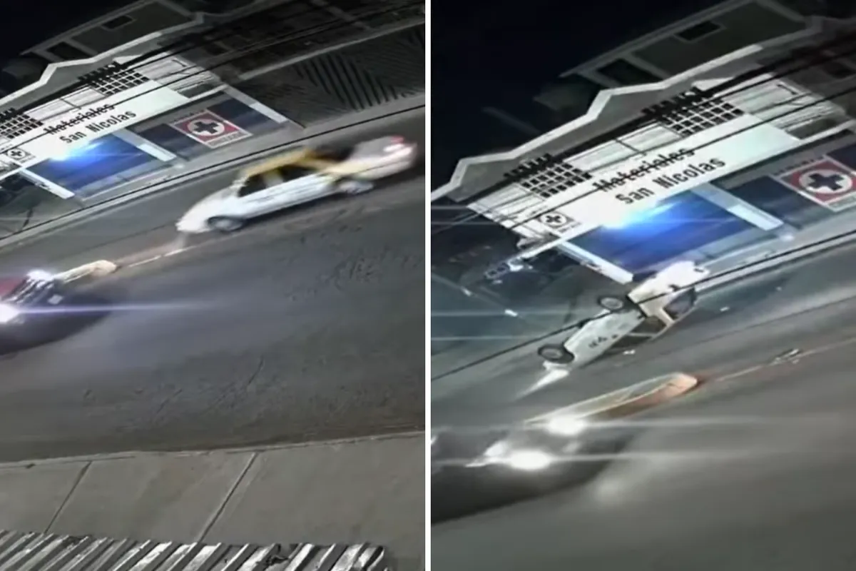 VIDEO. Impactante volcadura de taxi en Tulancingo queda grabada