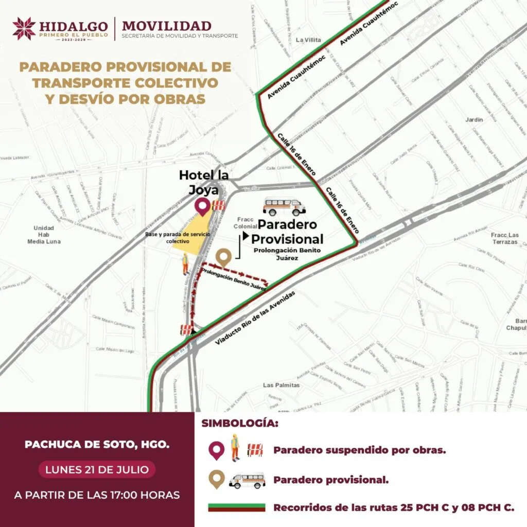 Cierre en una de las vialidades más transitadas de Pachuca: toma precauciones