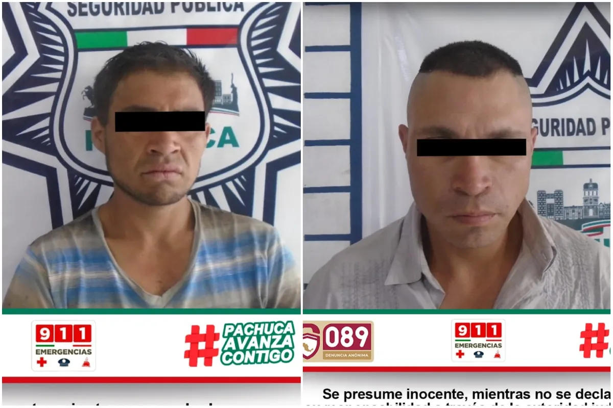 Detienen a dos por presunto robo a taller mecánico en Nopancalco