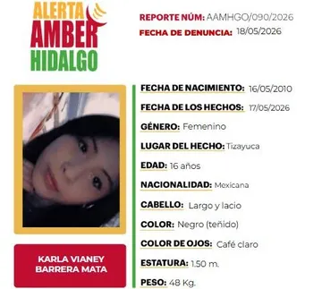 Ficha de busqueda Karla Vianey Barrera en Tizayuca