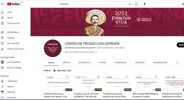El funcionario demandó a la plataforma "respetar las cuentas oficiales para transmitir las conferencias del Presidente Andrés Manuel López Obrador, del Gobierno de México y Cepropie". Foto: Captura YouTube