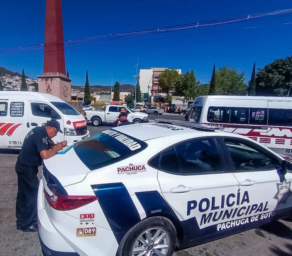 Sancionan a 345 unidades durante operativo de transporte en Pachuca