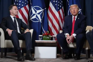 Mark Rutte secretario general de la OTAN y el presidente de Estados Unidos Donald Trump
