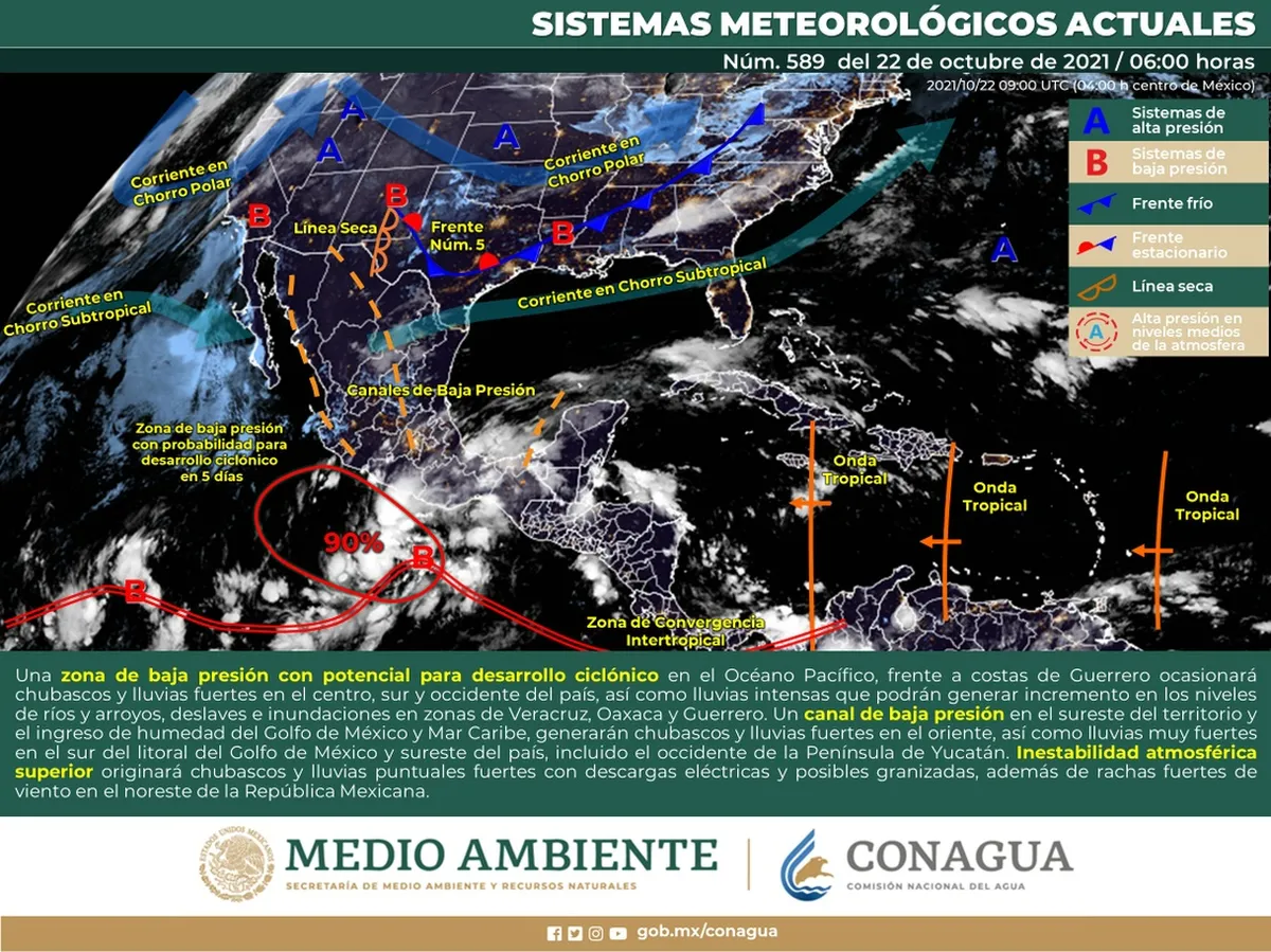 Lluvias fuertes y granizo, el pronóstico del clima hoy en Pachuca
