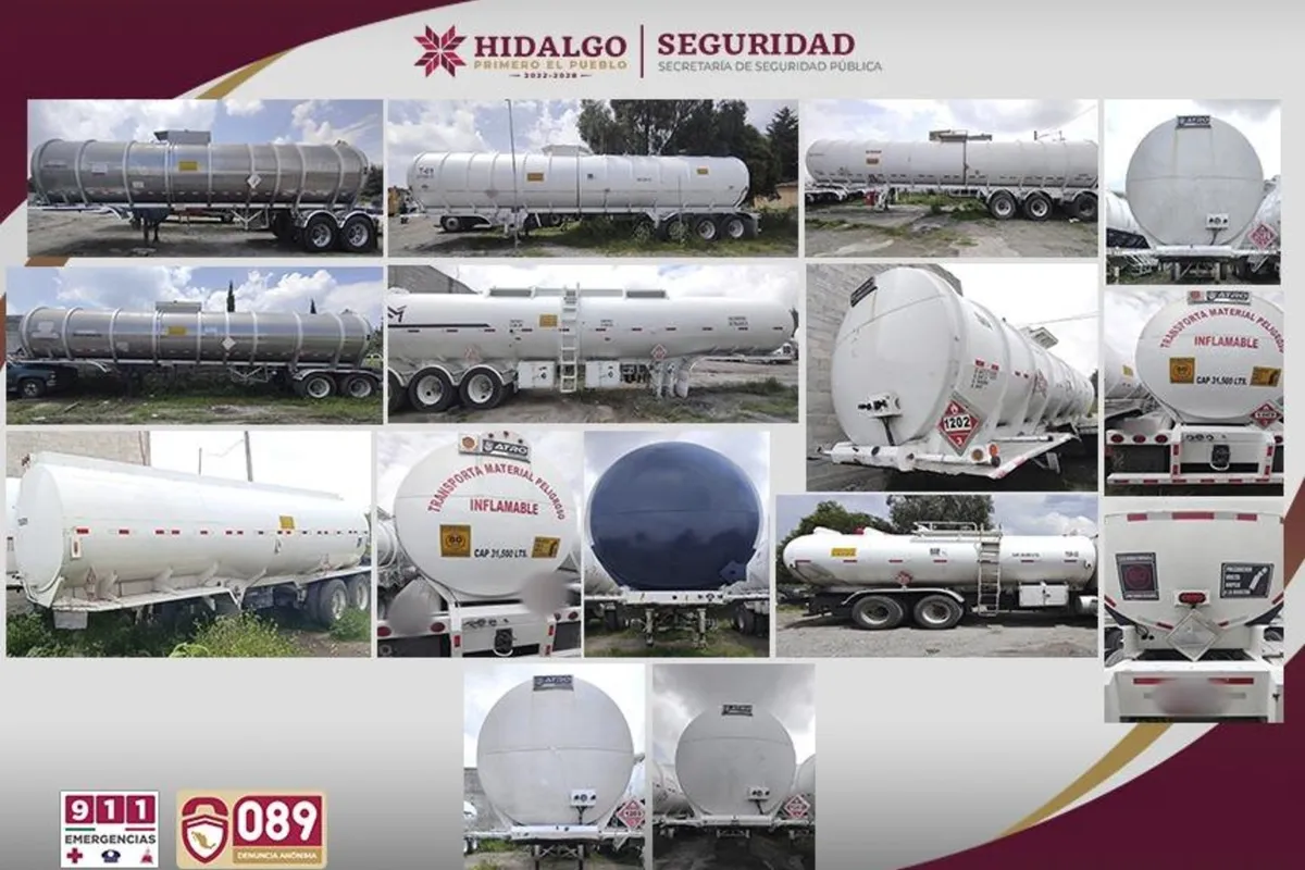 Decomisan tanques sisterna y huachicol en Atotonilco de Tula