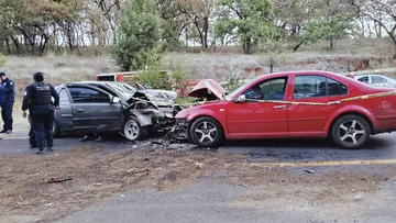 Accidente en curvas de Monterrey sobre la México–Tuxpan.