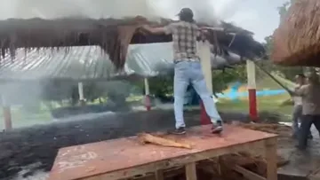 incendio en palapa